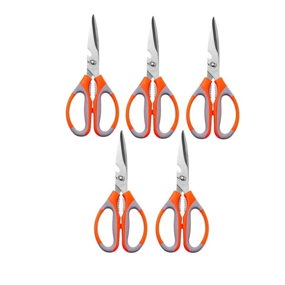 Kitchen Scissors 5 Ultra Sharp Orange Stainless Steel Kitchen Shears Meat Crafts